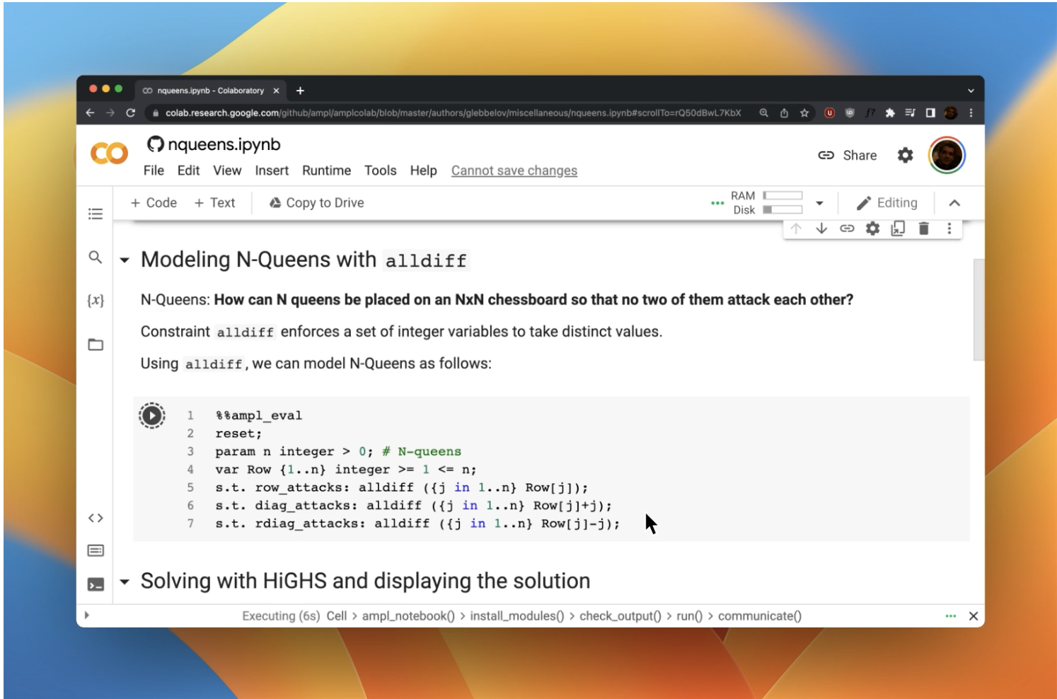 Optimization in Python with intuitive syntax - AMPL